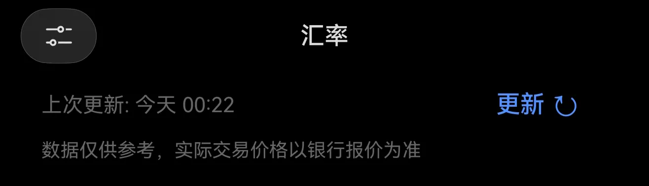 顶部显示上次更新时间